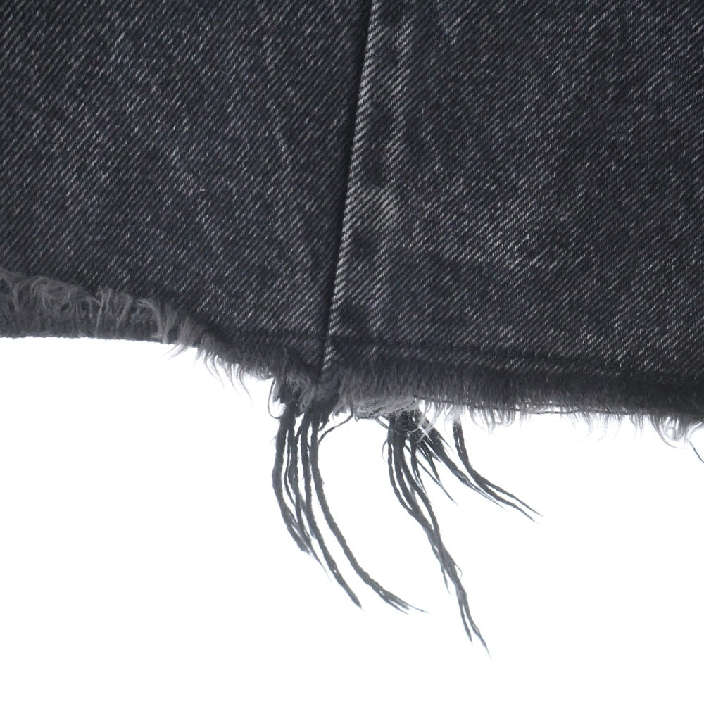 FILTH(フィルス) FRONT ZIP BAGGY DENIM SHORTS バギー デニム ショーツ ブラック FL-SS24-PT01
