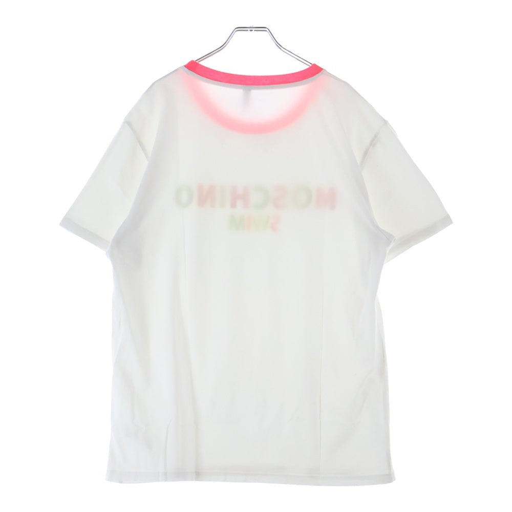 MOSCHINO(モスキーノ) SWIM NEON LOGO TEE スイム ネオンロゴ 半袖Tシャツ カットソー ホワイト
