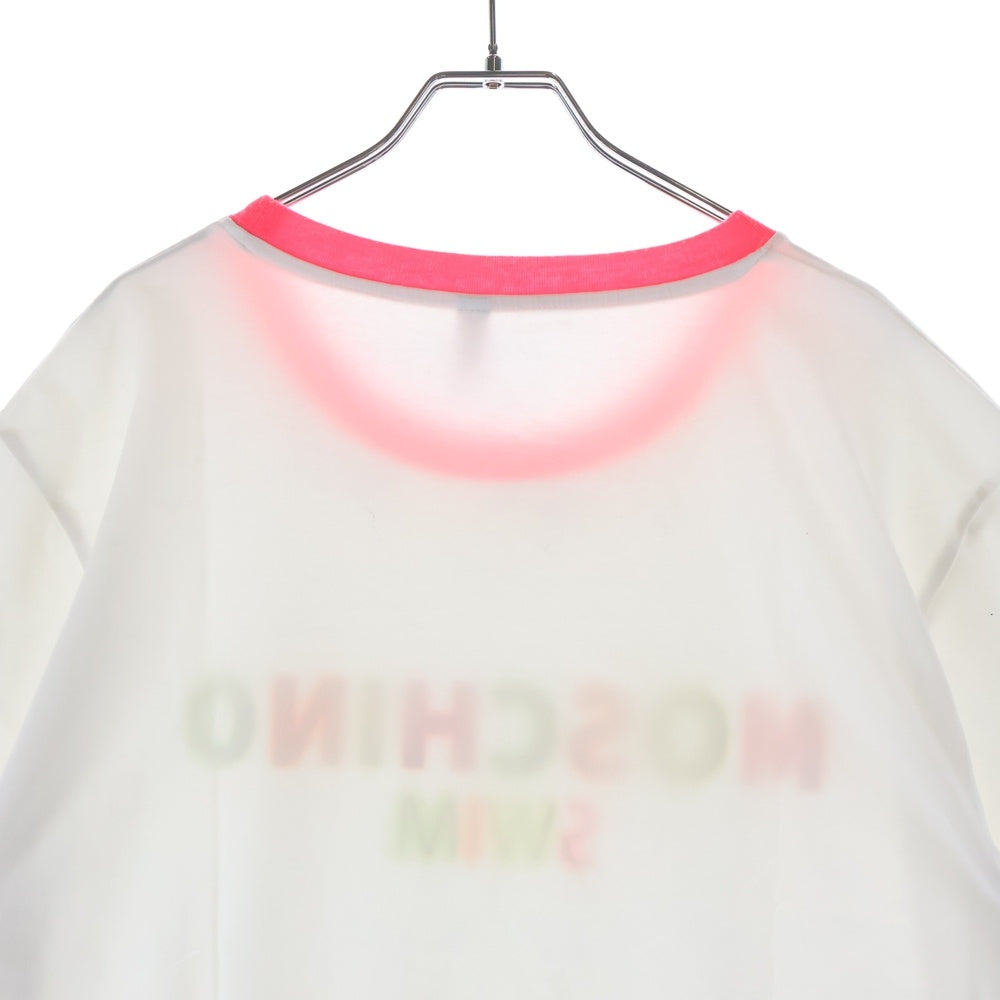 MOSCHINO(モスキーノ) SWIM NEON LOGO TEE スイム ネオンロゴ 半袖Tシャツ カットソー ホワイト