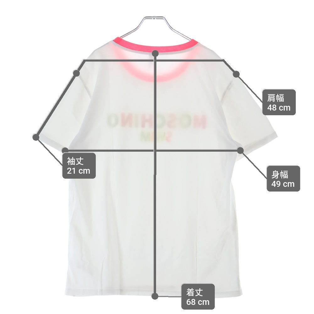 MOSCHINO(モスキーノ) SWIM NEON LOGO TEE スイム ネオンロゴ 半袖Tシャツ カットソー ホワイト