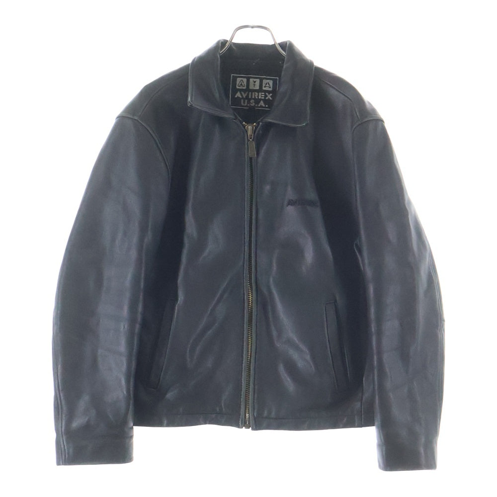AVIREX(アヴィレックス) ZIP UP LETHER JACKET レザージャケット ブラック