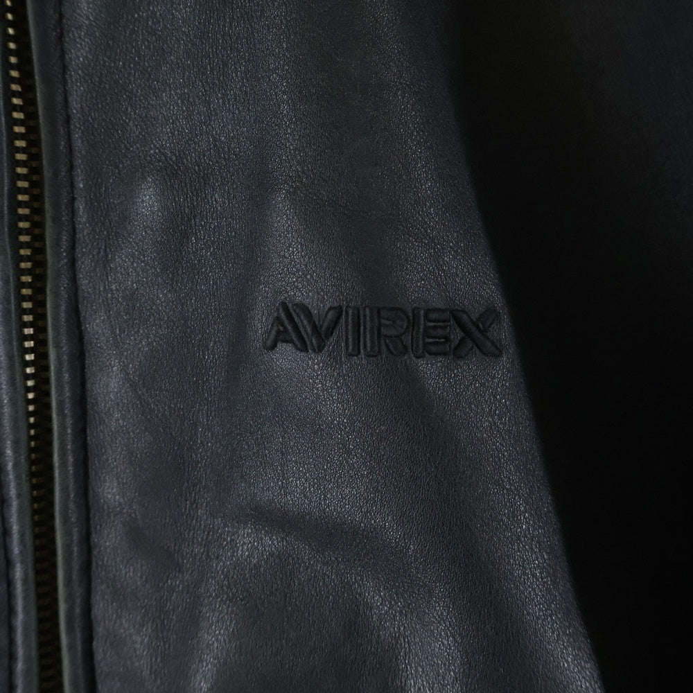 AVIREX(アヴィレックス) ZIP UP LETHER JACKET レザージャケット ブラック