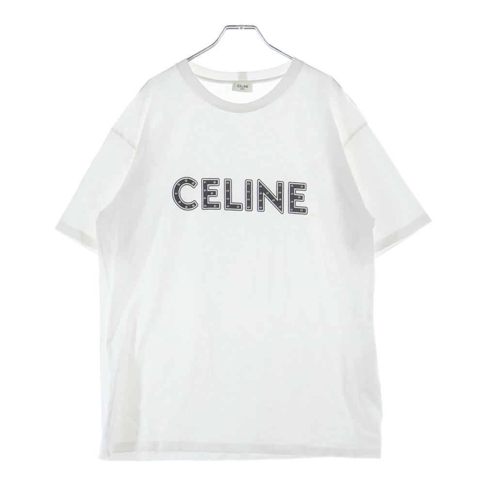 CELINE(セリーヌ) 13SS スタッズロゴTシャツ 半袖Tシャツ カットソー ホワイト 2X687501F