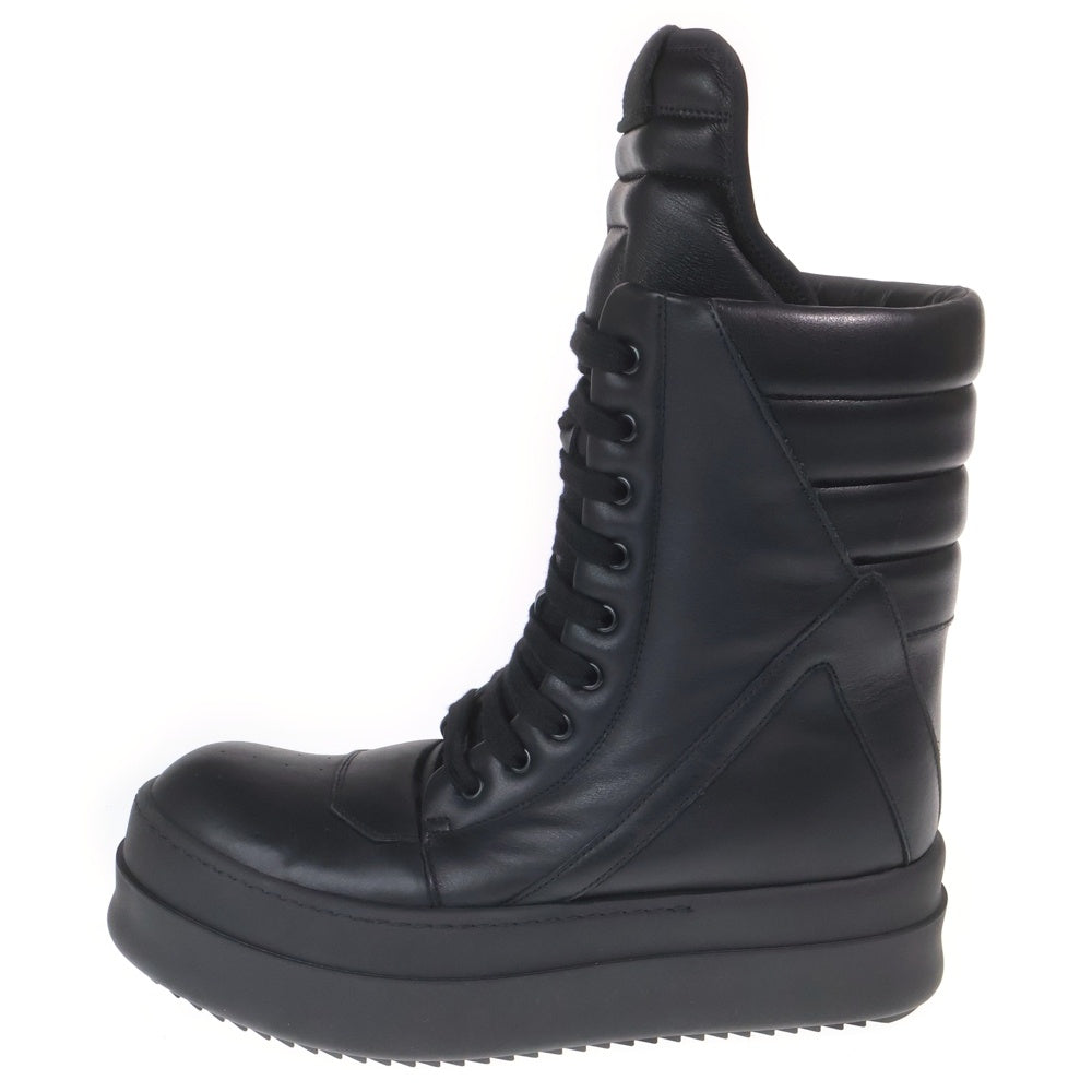 Rick Owens(リックオウエンス) 25SS Mega Geobasket high-top casual shoes メガジオバスケットハイトップカジュアルシューズ ハイカットスニーカー ブラック