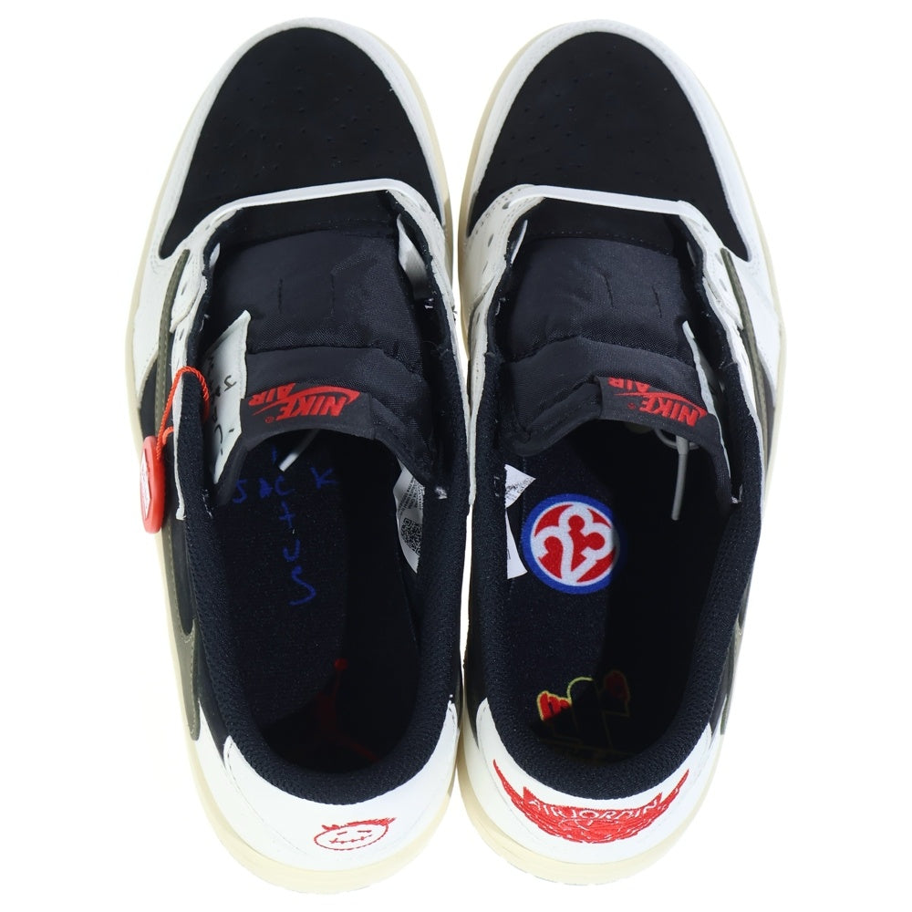 NIKE(ナイキ) ×TRAVIS SCOTT WMNS AIR JORDAN 1 LOW OG トラヴィススコット ウィメンズ エアジョーダン1 ローカットスニーカー ホワイト/オリーブ US10/27cm DZ4137-106 レディース