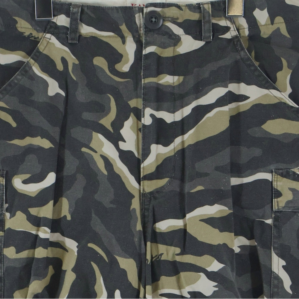 KAMIYA(カミヤ) 25SS Camouflage Wash Cargo Pants カモフラージュ ウォッシュ カーゴパンツ カーキ G14PT016