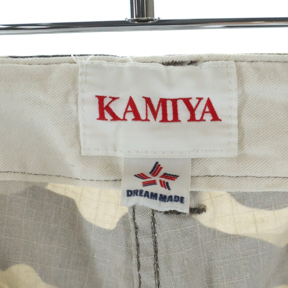 KAMIYA(カミヤ) 25SS Camouflage Wash Cargo Pants カモフラージュ ウォッシュ カーゴパンツ カーキ G14PT016