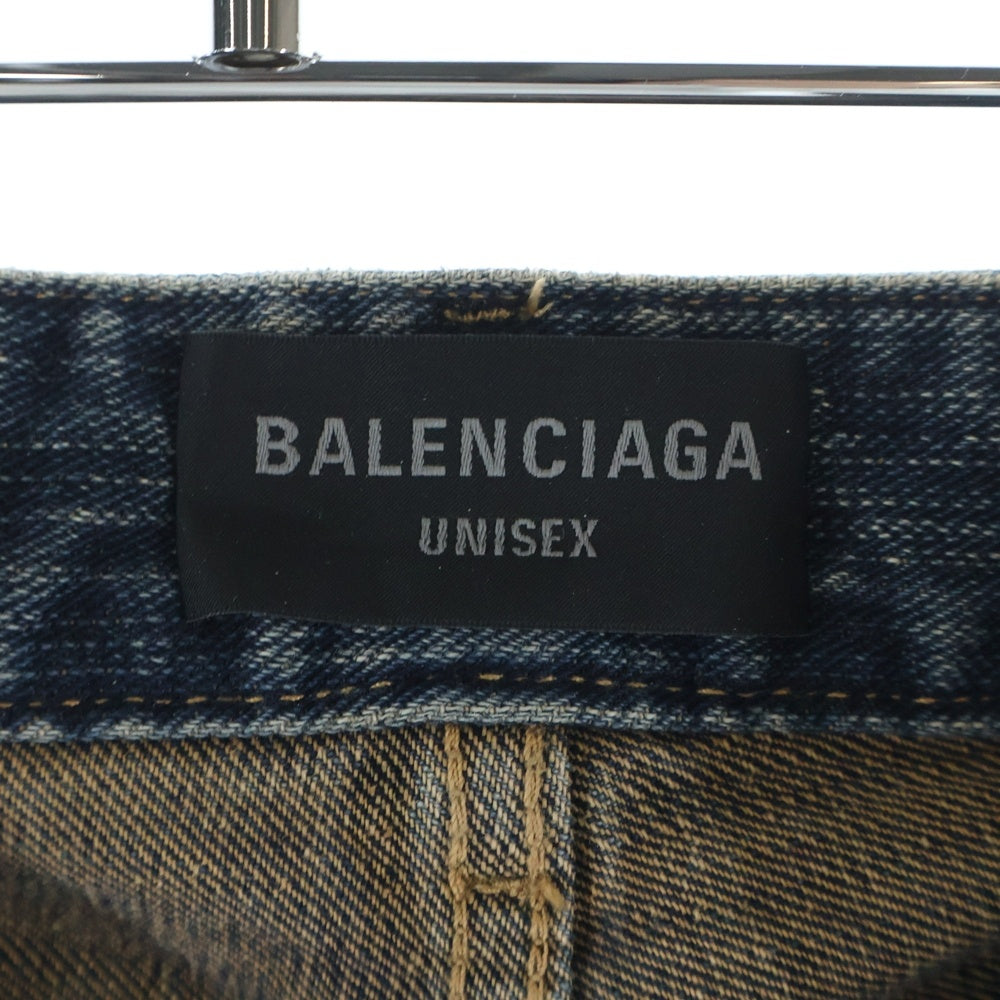 BALENCIAGA(バレンシアガ) 23AW ウォッシュド加工ブーツカットデニムパンツ インディゴ 751089 TNW65