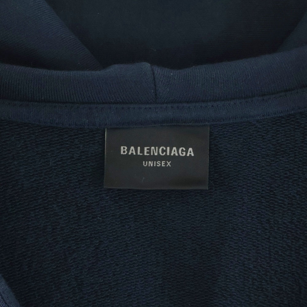 BALENCIAGA(バレンシアガ) Polo Zip-up Hoodie ポロジップフーディー パーカー ネイビー 720425 TNVD4