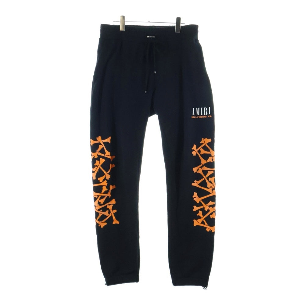 AMIRI(アミリ) BONES SWEAT PANTS ボーン スウェットパンツ ブラック/オレンジ