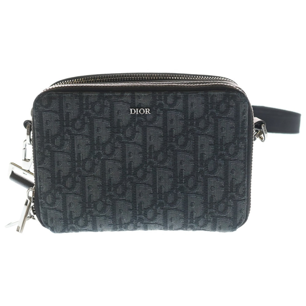 DIOR(ディオール) オブリーク ショルダーバッグ キャンバス レザー ブラック 2ESBC119VPD レディース