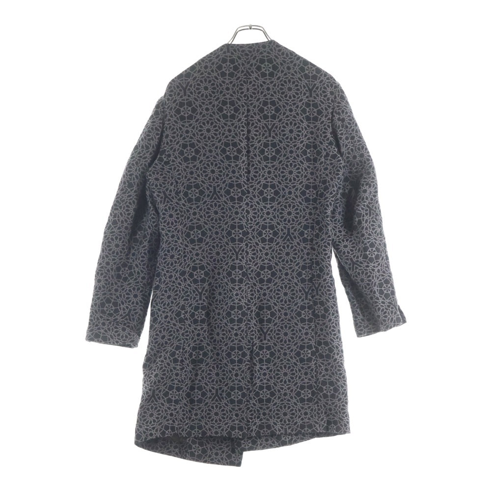 Yohji Yamamoto POUR HOMME(ヨウジヤマモト プールオム) 15SS Jacquard Patec Coat ジャガードコート ロングコート ブラック HU-J14-012