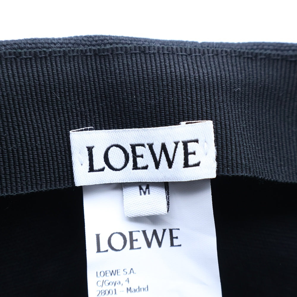 LOEWE(ロエベ) ベースボールキャップ ラバーロゴパッチ アナグラムキャップ 帽子 ブラック K820358X88