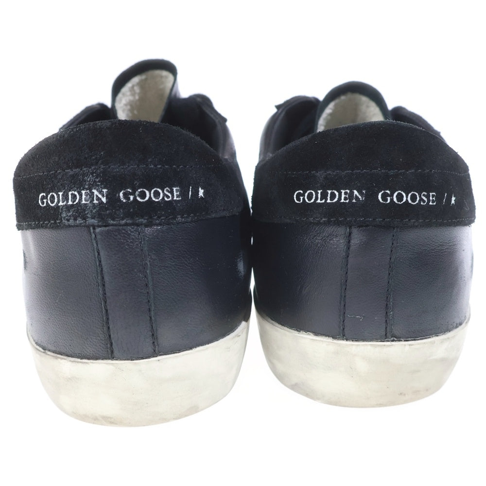 GOLDEN GOOSE DELUXE BRAND(ゴールデングースデラックスブランド) Super-Star CLASSIC WAITH LIST スーパースター ロートップスニーカー ダメージ加工 ローカットシューズ ブラック/ホワイト GMF00101.F003984