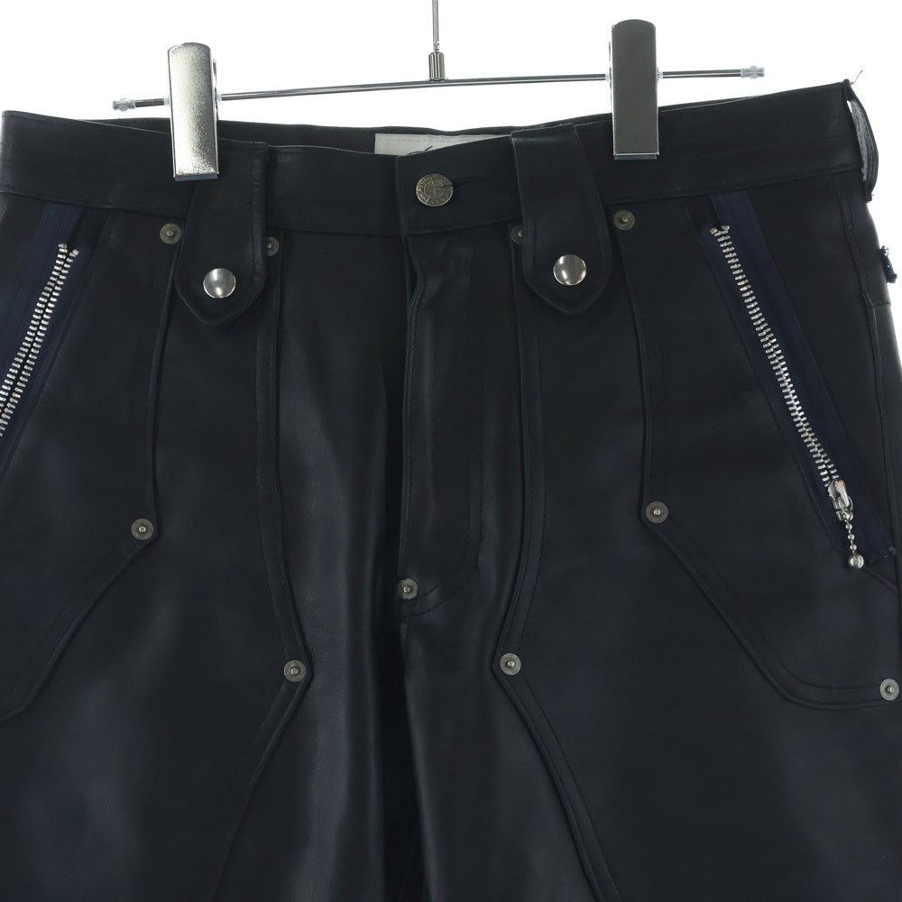AZUMA(アズマ) 25AW WESTERN BIKER PANTS レザーバイカーパンツ レザーパンツ ブラック 25AH-PT-01