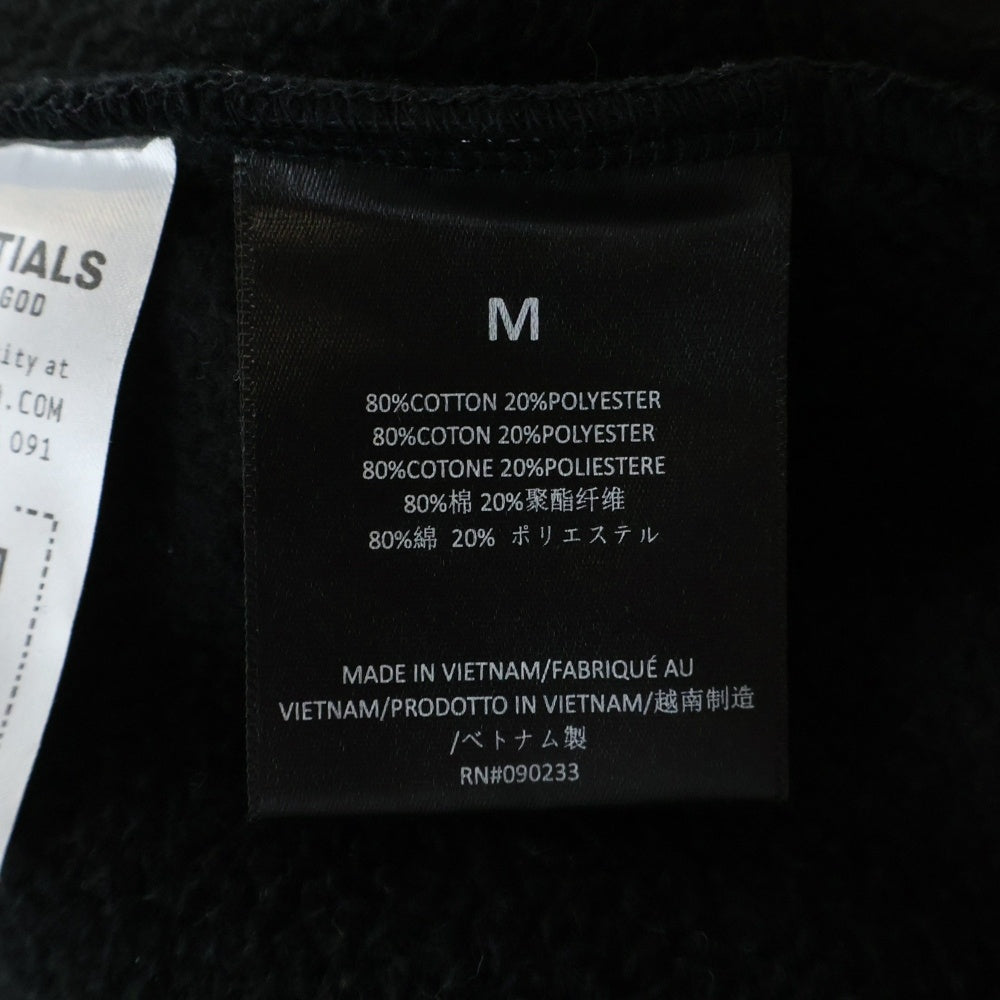FEAR OF GOD ESSENTIALS(フィアオブゴッド エッセンシャルズ) 24AW STATE LOGO SWEAT HOODIE ロゴ スウェット フーディー パーカー ブラック