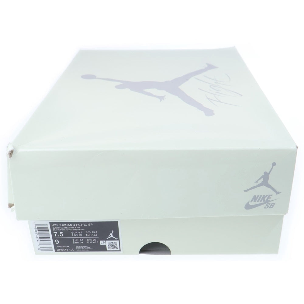NIKE(ナイキ) AIR JORDAN 4 RETRO SP SUMMIT WHITE エアジョーダン レトロ サミットホワイト ミッドカットスニーカー ホワイト/ブルー UK7.5/25.5cm DR5415-100