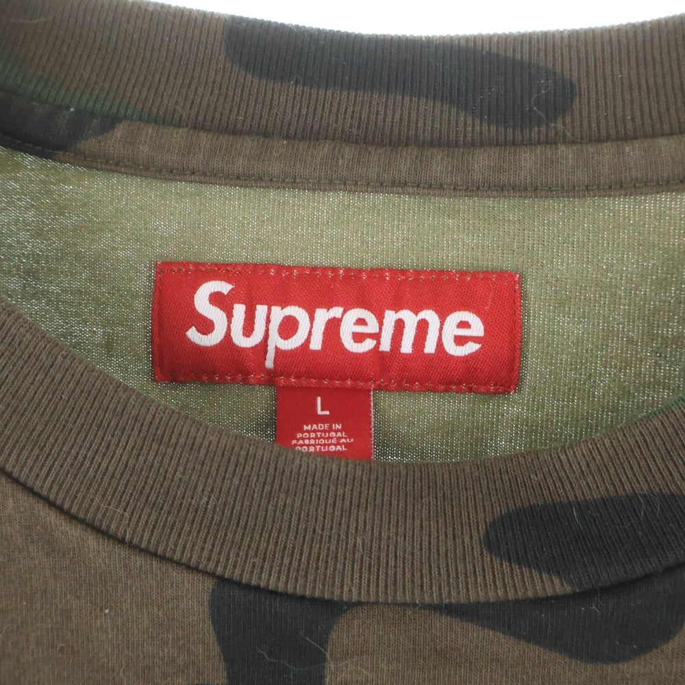 SUPREME(シュプリーム) 25SS Small Box Tee Woodland Camo ウッドランドカモ スモールボックスロゴ クルーネック 半袖Tシャツ カットソー カーキ