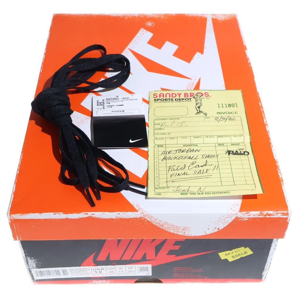 NIKE(ナイキ) AIR JORDAN 1 HIGH OG エアジョーダン1 ハイ OG ロスト&ファウンド シカゴ ハイカットスニーカー シューズ ホワイト/レッド US12/30cm DZ5485-612