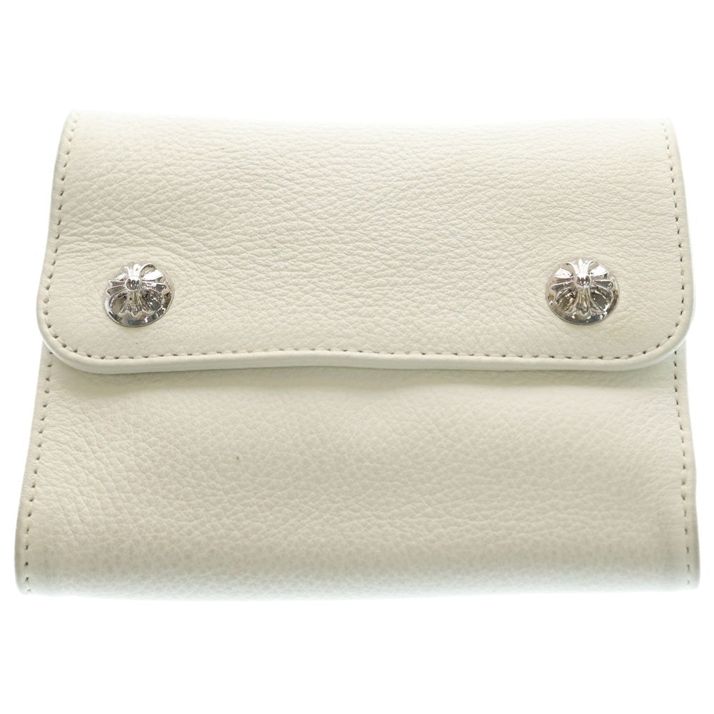 CHROME HEARTS(クロムハーツ) WAVE MINI ウェーブミニ レザーウォレット 財布 ホワイト