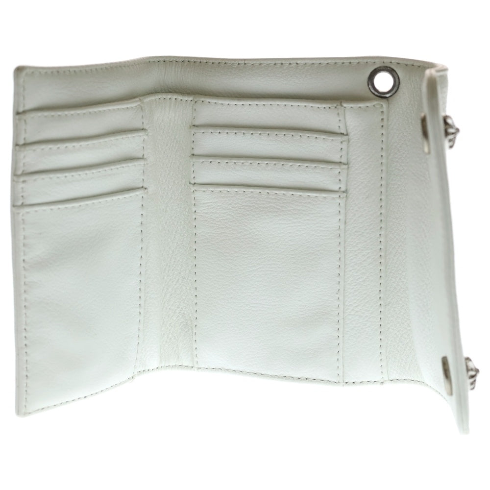 CHROME HEARTS(クロムハーツ) WAVE MINI ウェーブミニ レザーウォレット 財布 ホワイト