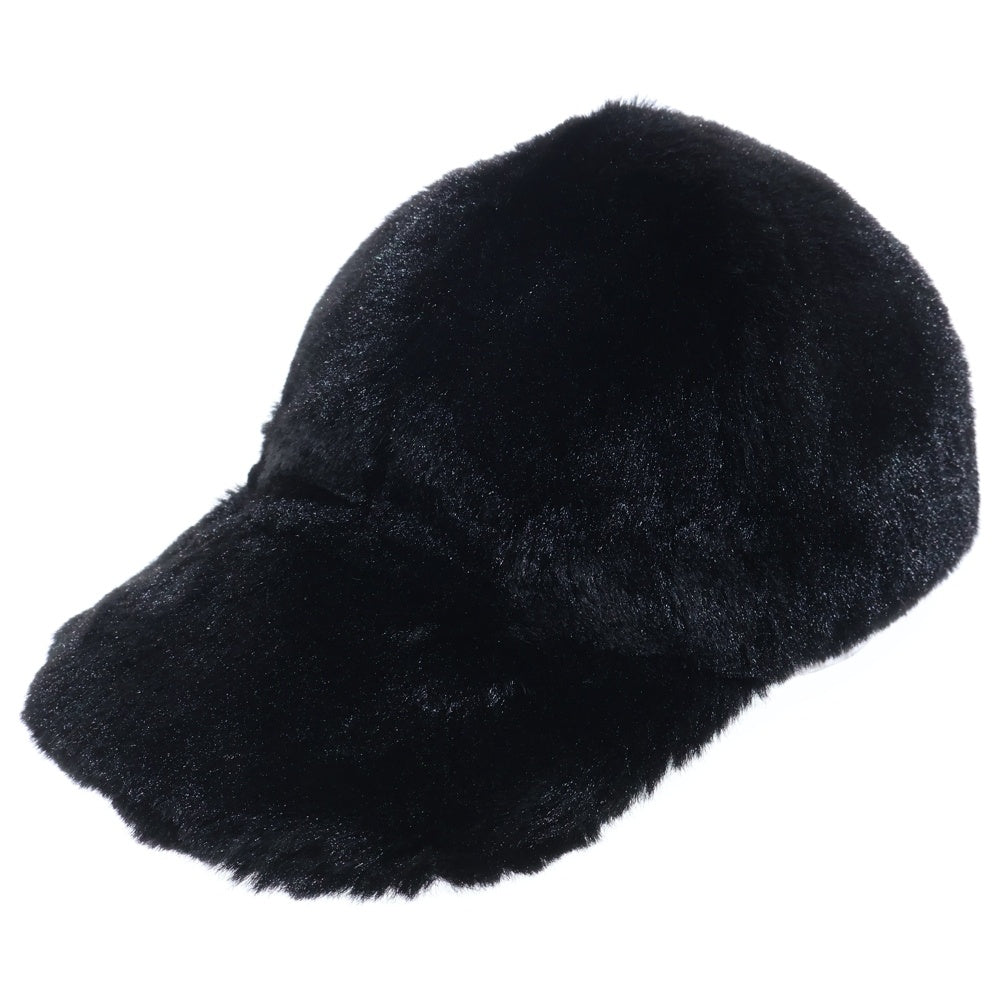GIVENCHY(ジバンシィ) Faux Fur Curved Baseball Cap フェイクファー カーブド ベースボールキャップ ブラック BPZ020P0DP レディース