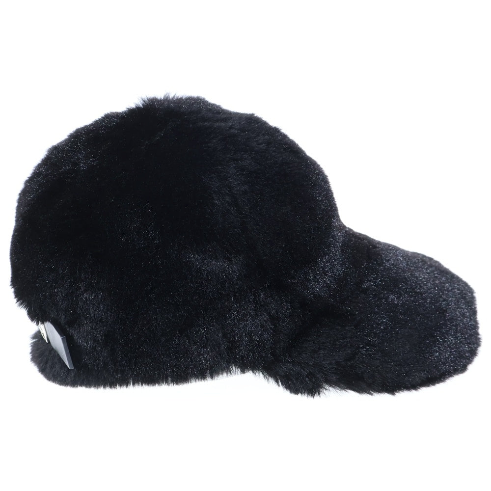 GIVENCHY(ジバンシィ) Faux Fur Curved Baseball Cap フェイクファー カーブド ベースボールキャップ ブラック BPZ020P0DP レディース