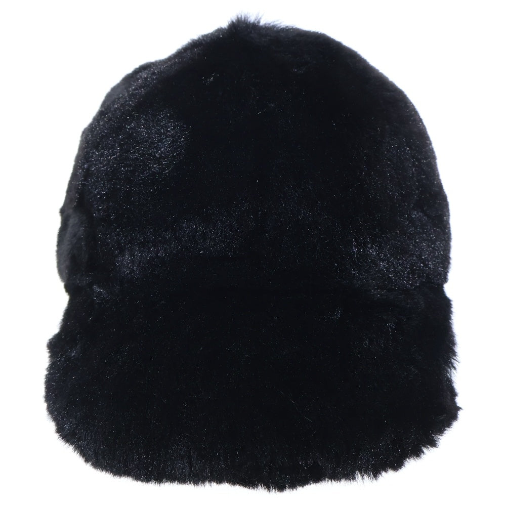 GIVENCHY(ジバンシィ) Faux Fur Curved Baseball Cap フェイクファー カーブド ベースボールキャップ ブラック BPZ020P0DP レディース