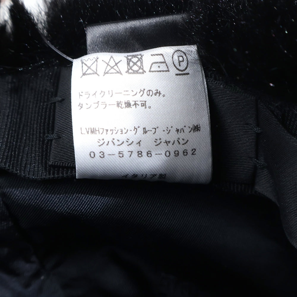 GIVENCHY(ジバンシィ) Faux Fur Curved Baseball Cap フェイクファー カーブド ベースボールキャップ ブラック BPZ020P0DP レディース
