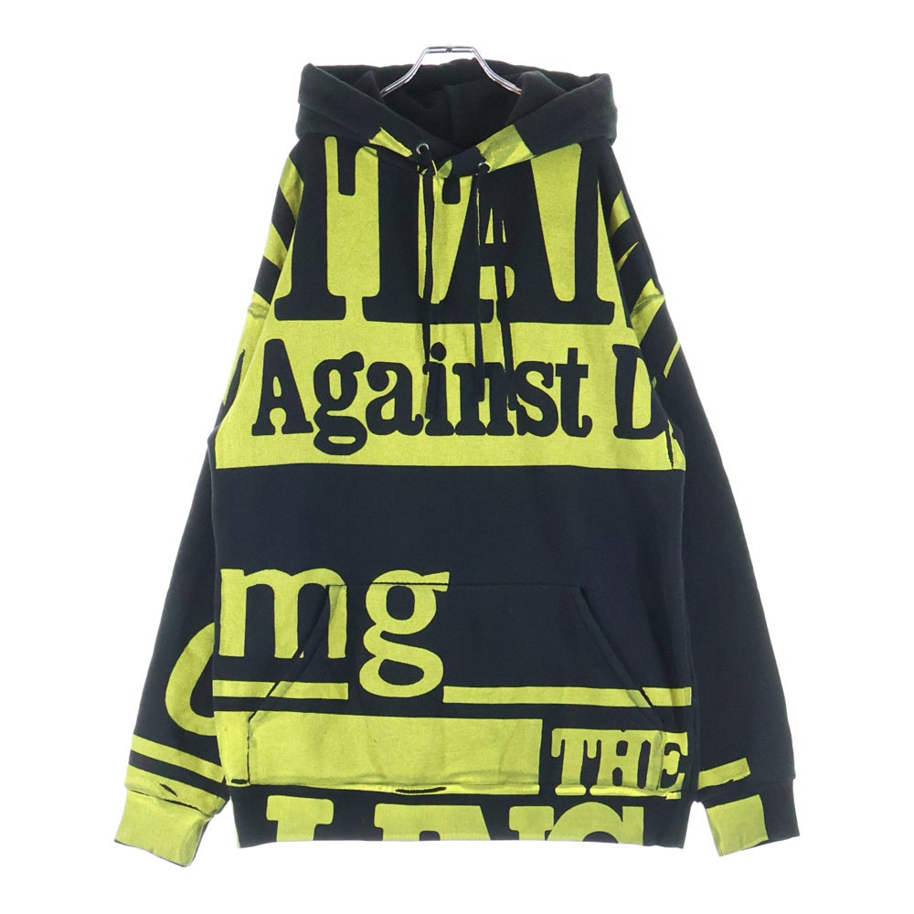 Maison Margiela(メゾンマルジェラ) 18AW ビタミンプリント 総柄 プルオーバーパーカー ブラック/イエロー S51GU0027