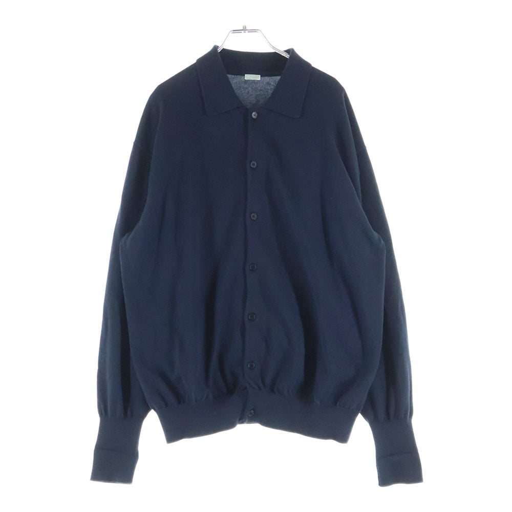 A.PRESSE(アプレッセ) 24SS Cotton Knit Polo Collar Cardiga アプレッセ コットンニットポロカラーカーディガン ネイビー 24SAP-03-08K