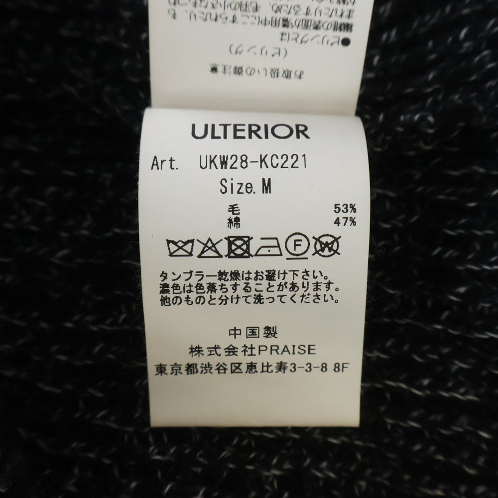 ULTERIOR(アルテリア) 25AW W/C MEALANGE RIB DRIVERS KNIT ドライバーズニット セーター グレー UKW28‐KC221