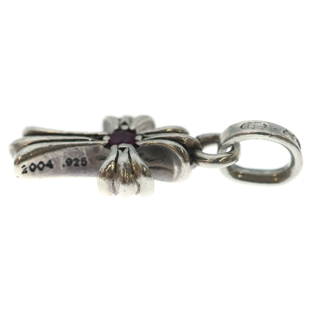 CHROME HEARTS(クロムハーツ) CRS BBYFAT P RBY ベイビーファットクロス 1ルビー ペンダントトップ シルバー BCA235
