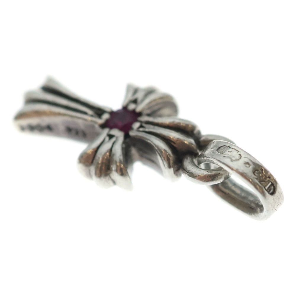CHROME HEARTS(クロムハーツ) CRS BBYFAT P RBY ベイビーファットクロス 1ルビー ペンダントトップ シルバー BCA235