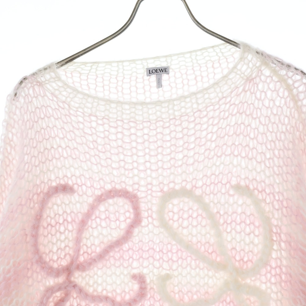 LOEWE(ロエベ) 24AW Pink Logo Jacquard Knit Sweater アナグラムロゴ ジャガード ニットセーター ピンク S359Y14KCS レディース