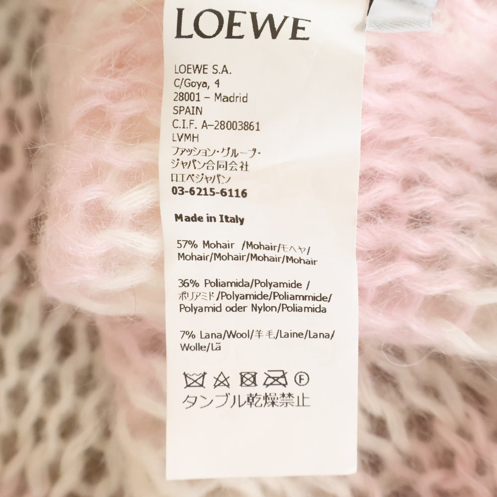 LOEWE(ロエベ) 24AW Pink Logo Jacquard Knit Sweater アナグラムロゴ ジャガード ニットセーター ピンク S359Y14KCS レディース