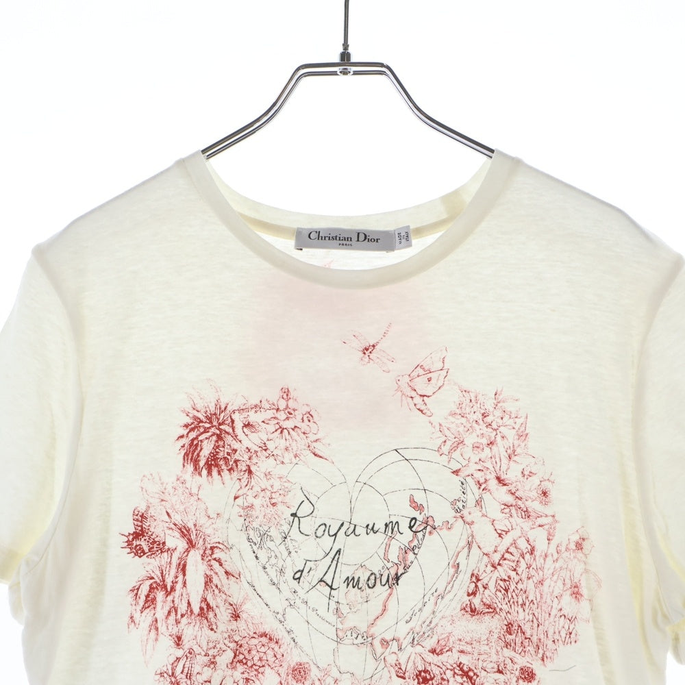 Christian Dior(クリスチャンディオール) D-ROYAUME D'AMOUR プリントTシャツ カットソー ホワイト レディース