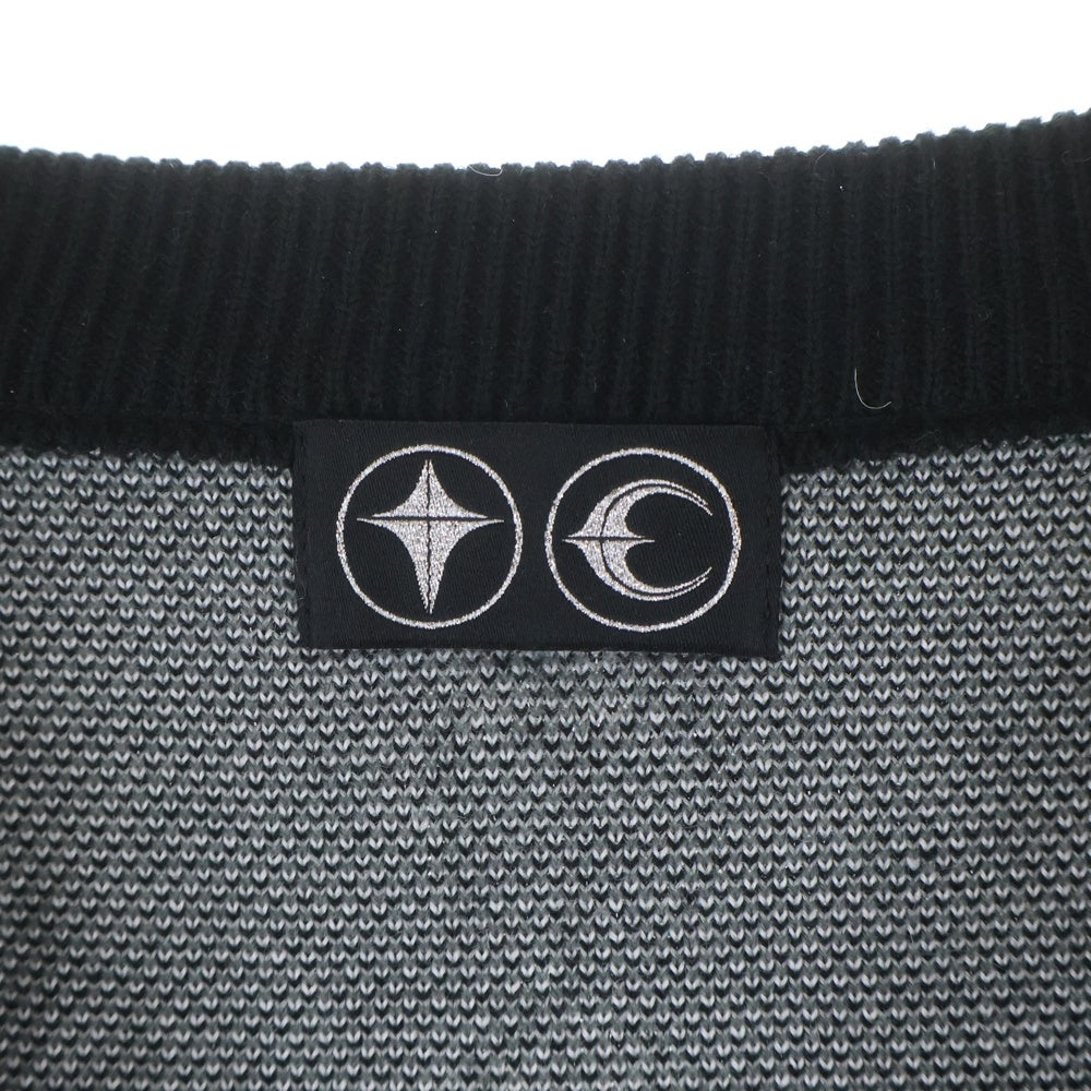 THUG CLUB(サグクラブ) 25AW TC Bone Knit Cardigan ボーンニットカーディガン ブラック TC25KN2101 レディース
