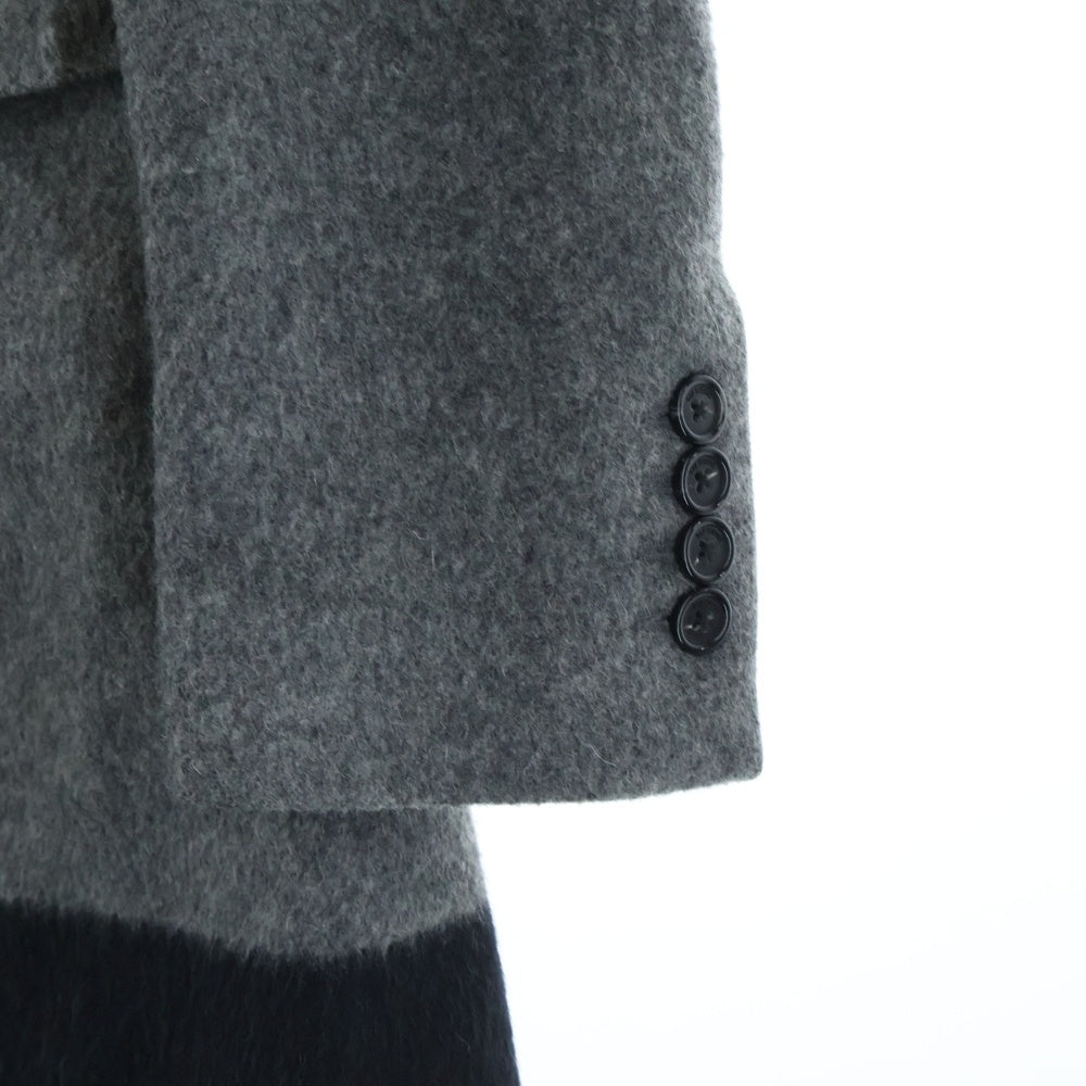 RAF SIMONS(ラフシモンズ) ウールモヘアチェスターコート グレー 152-618