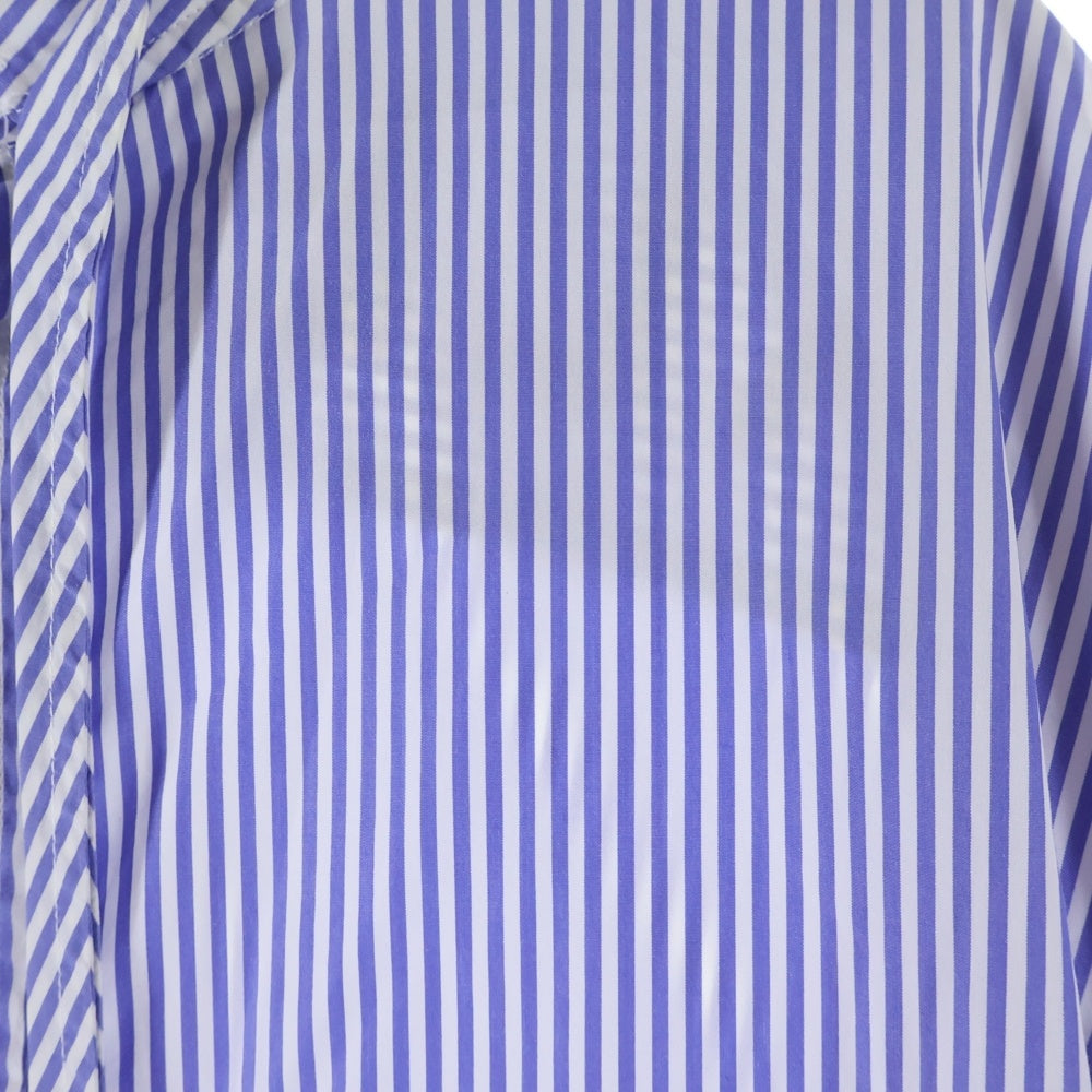 BALENCIAGA(バレンシアガ) 17SS バンドカラーストライプシャツ 長袖シャツ ブルー 492513 TXB03