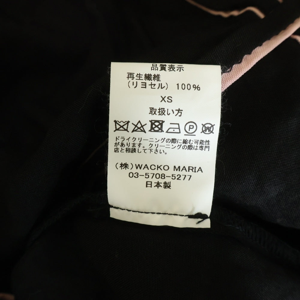 WACKO MARIA(ワコマリア) ×WOLF'S HEAD HAWAIIAN SHIRTS ウルフズヘッド ハワイアン 半袖シャツ ブラック/ピンク