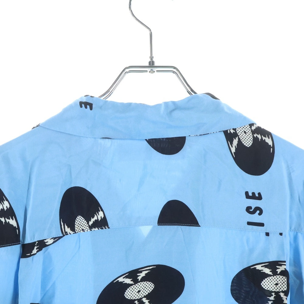 WACKO MARIA(ワコマリア) 24SS RECORDS HAWAIIAN SHIRTS レコード ハワイアン 半袖シャツ ブルー