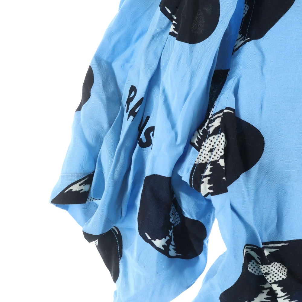 WACKO MARIA(ワコマリア) 24SS RECORDS HAWAIIAN SHIRTS レコード ハワイアン 半袖シャツ ブルー