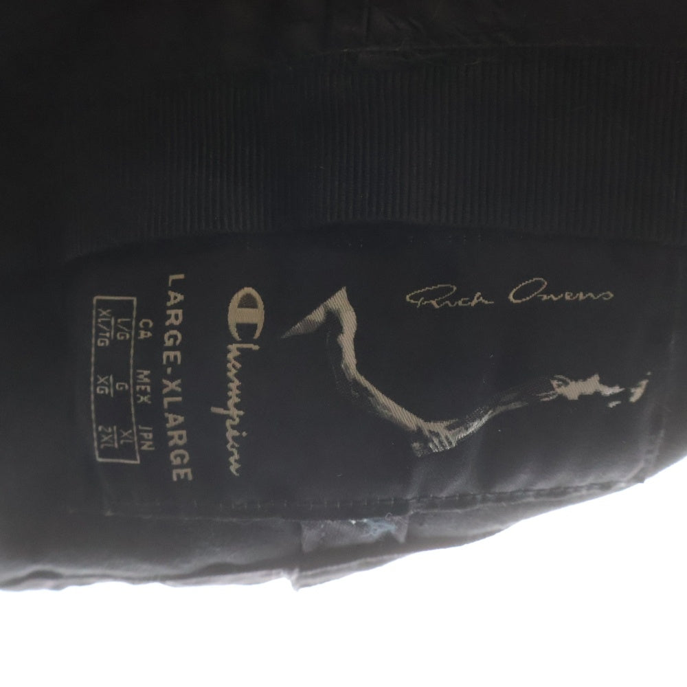 Rick Owens(リックオウエンス) 23SS ×Champion GILLIGAN HATチャンピオン バケットハット 帽子 ブラック CM02C5795-CHNY
