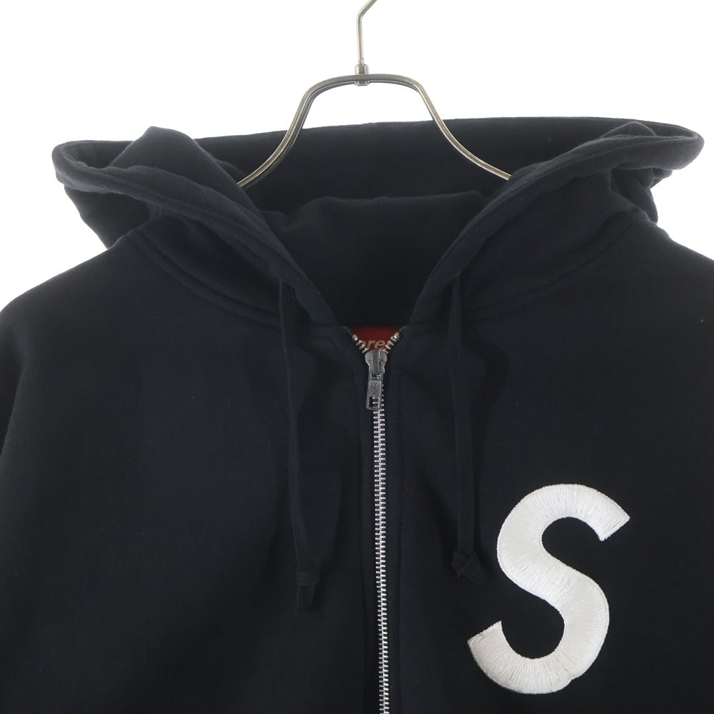 SUPREME(シュプリーム) 23AW S Logo Zip Up Hooded Sweatshirt Sロゴ ジップアップ フーディー パーカー ブラック