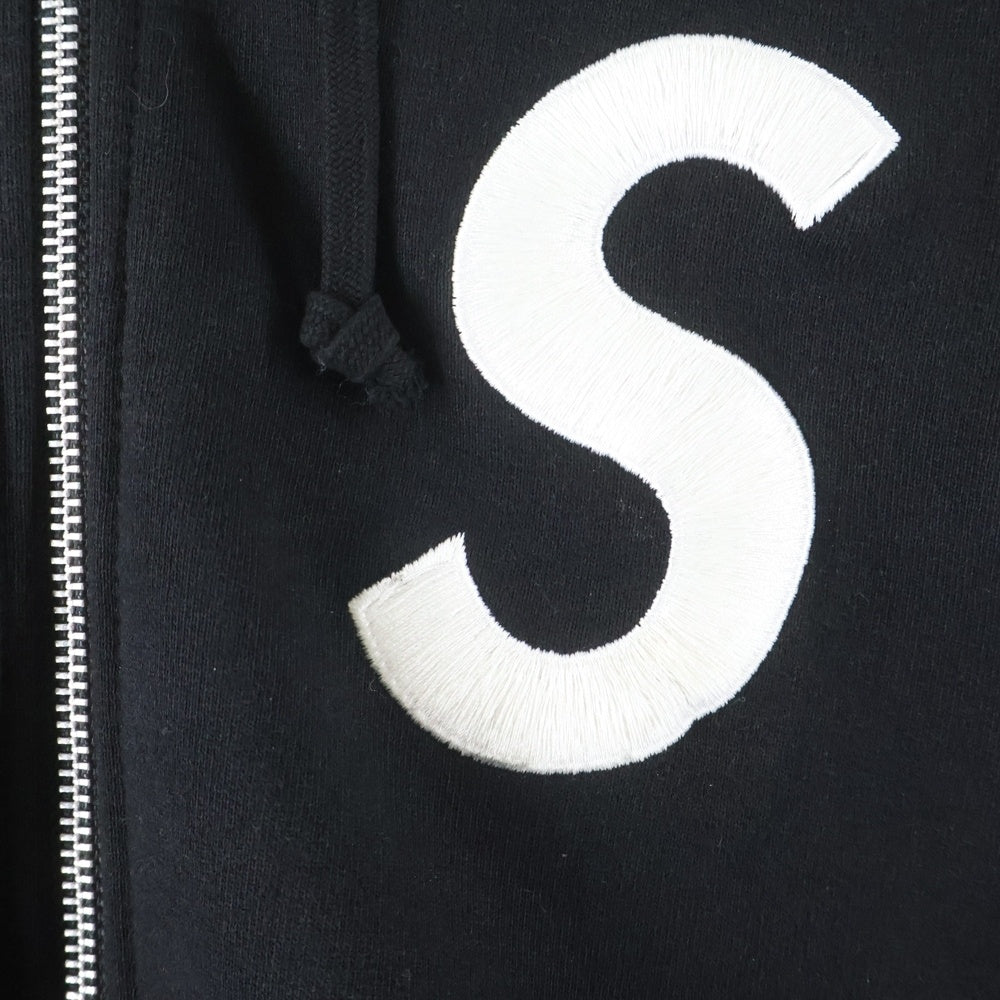 SUPREME(シュプリーム) 23AW S Logo Zip Up Hooded Sweatshirt Sロゴ ジップアップ フーディー パーカー ブラック