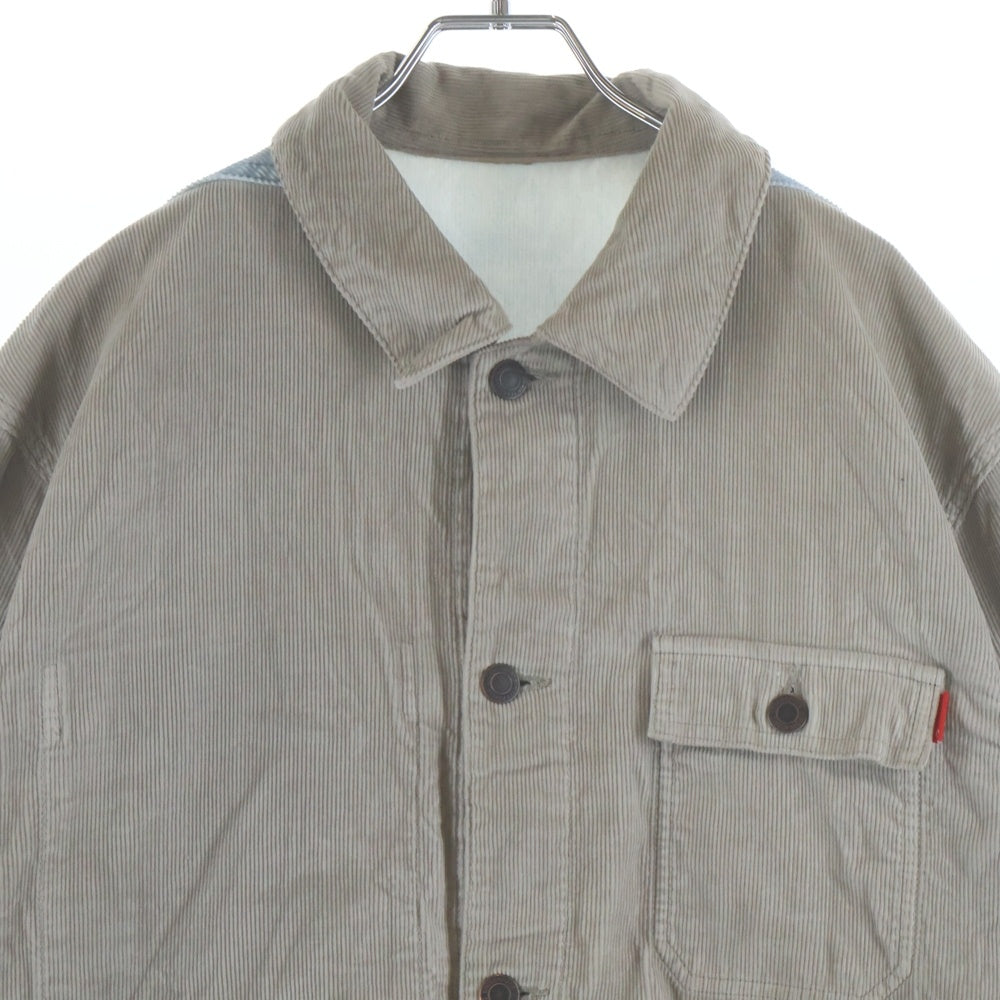 UNDERCOVER(アンダーカバー) 25AW 後総柄コーデュロイ ロング カバーオール ジャケット ベージュ UC2E4210