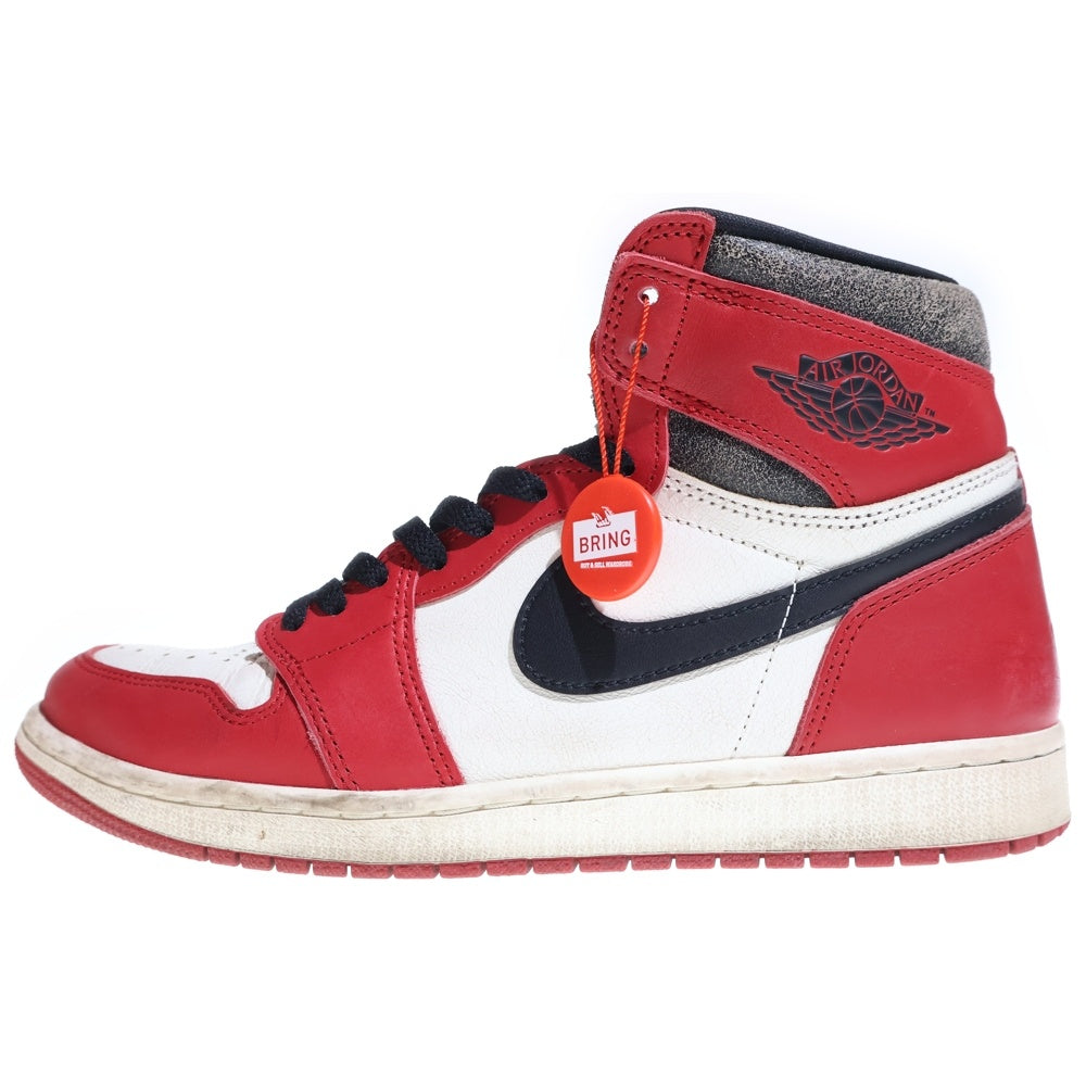 NIKE(ナイキ) AIR JORDAN 1 LOST & FOUND CHICAGO エアジョーダン1 ロスト ファウンド シカゴ ハイカットスニーカー ホワイト/レッド/ブラック US10/28cm DZ5485-612