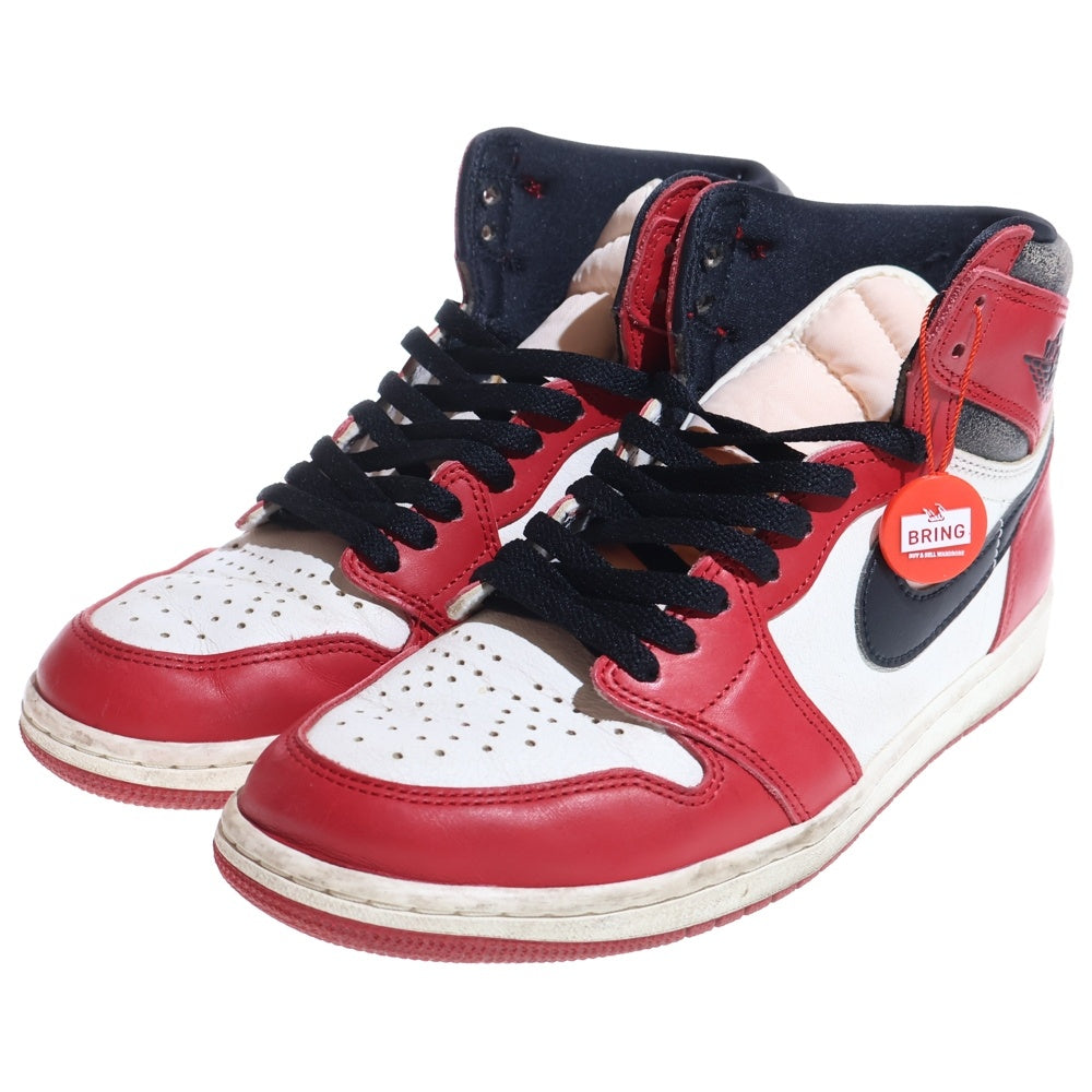 NIKE(ナイキ) AIR JORDAN 1 LOST & FOUND CHICAGO エアジョーダン1 ロスト ファウンド シカゴ ハイカットスニーカー ホワイト/レッド/ブラック US10/28cm DZ5485-612