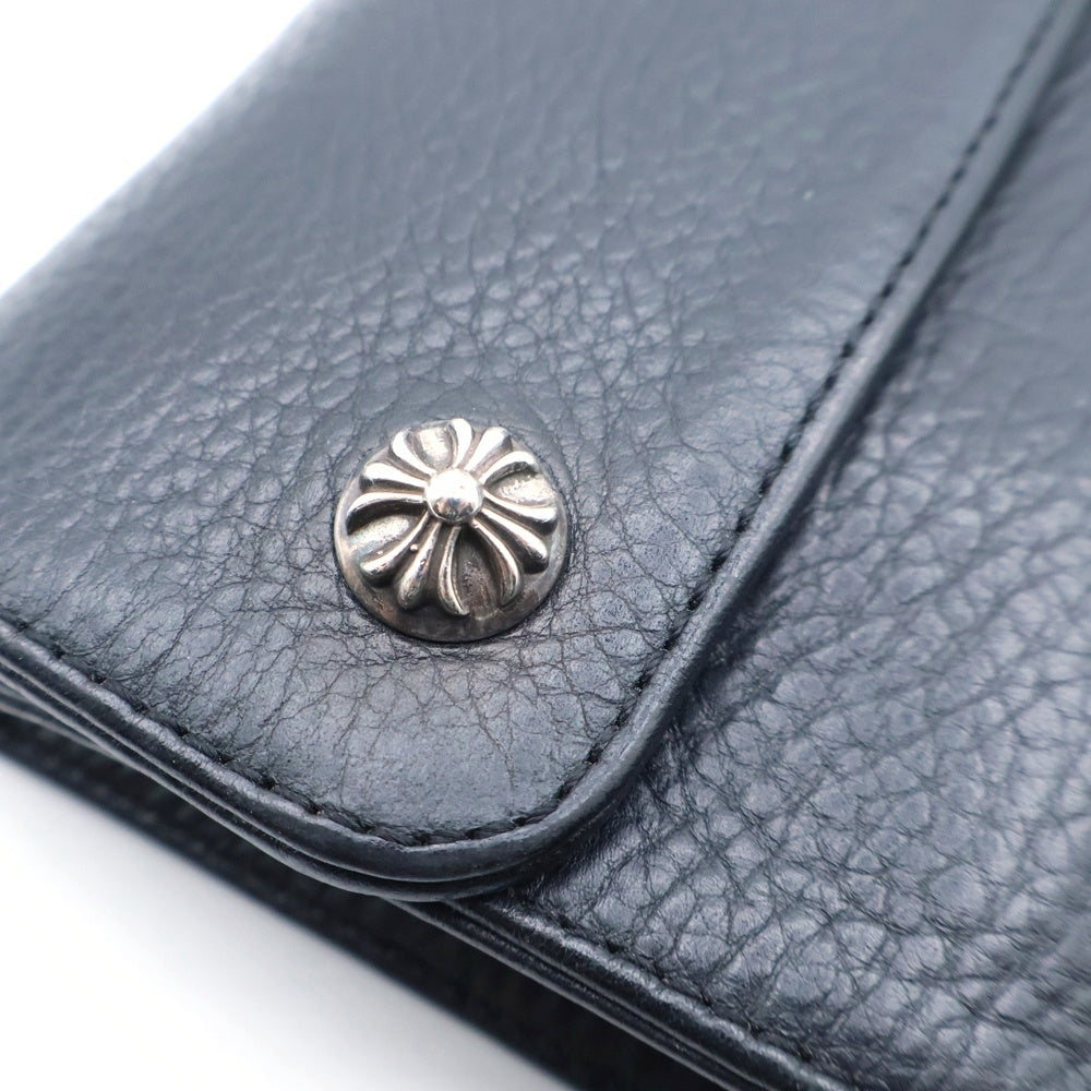CHROME HEARTS(クロムハーツ) WAVE MINI ウェーブミニ レザーウォレット 財布 ブラックBCA373